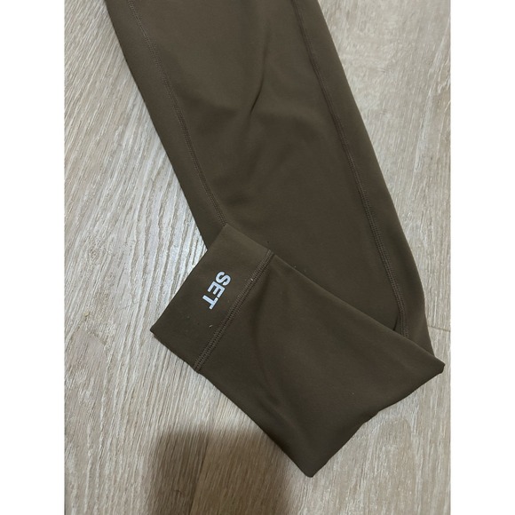 Set Active Sport body High Waisted Brown Leggings Womens Size Medium Fit - Picture 3 of 5